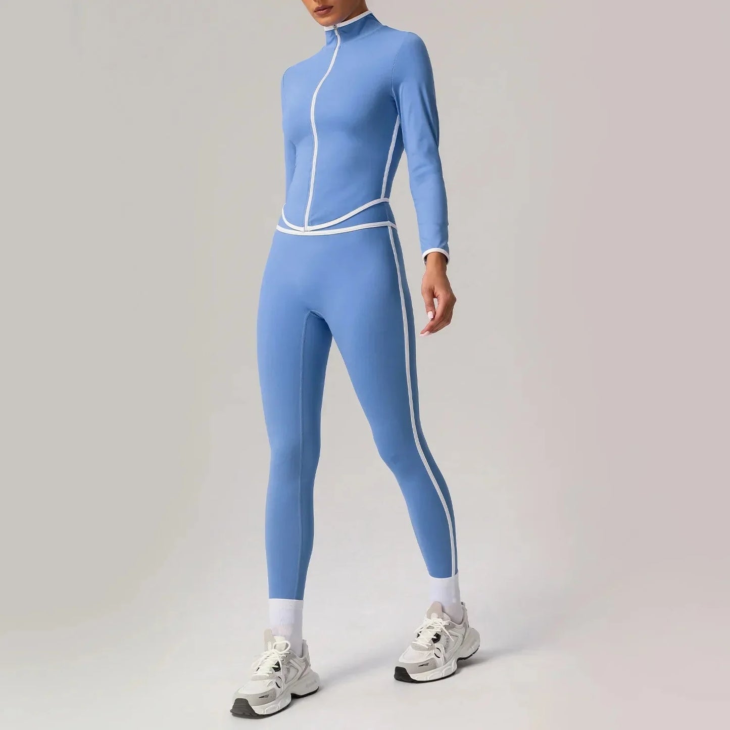 🖤 Seamless Yoga Set – High Waist, Hip-Lifting FitiqueFit