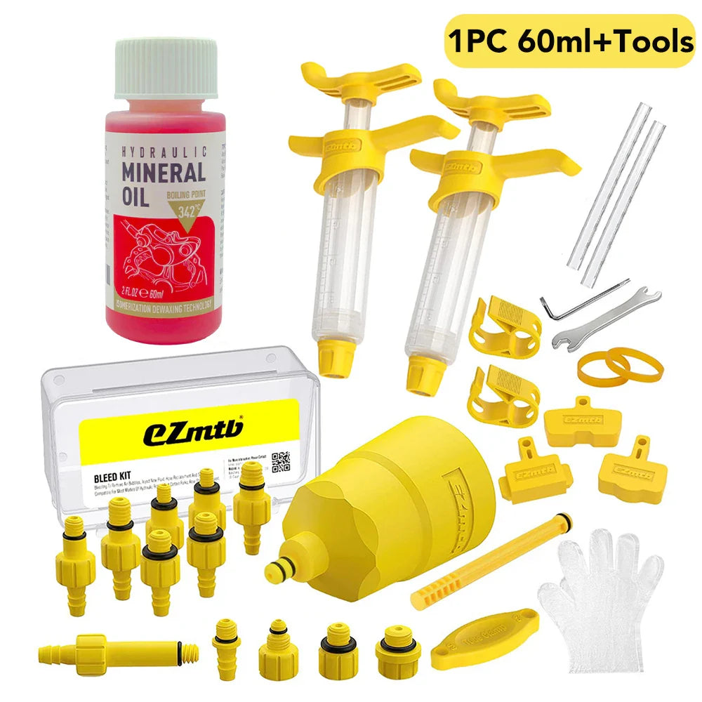 Bicycle Brake Mineral Oil 60ML Bike Hydraulic Disc Brake Oil Bleed Kit For SHIMANO TEKTRO SRAM NUTT Series Brake Repair Tools Pi-Mart