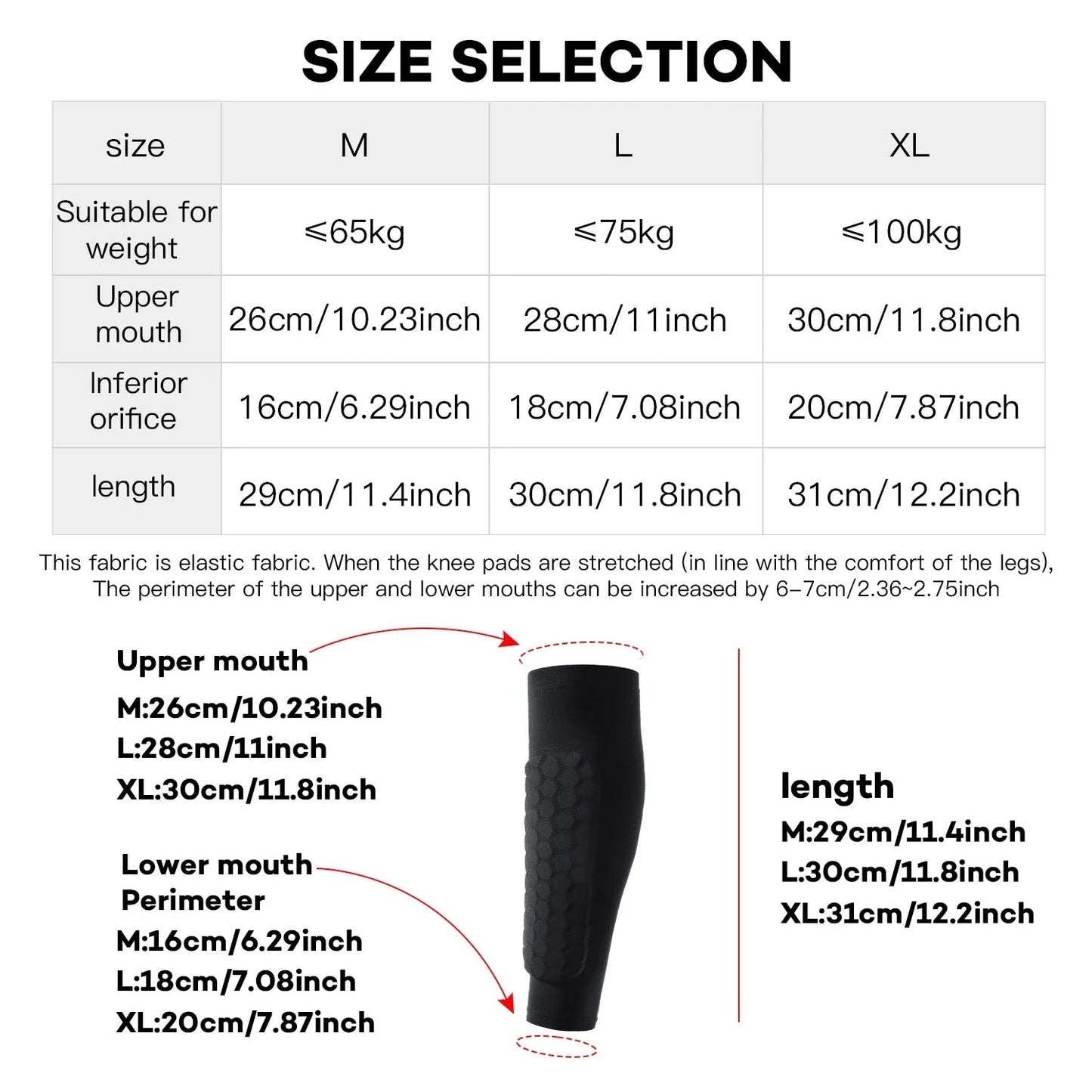 1 PC Leg Sleeves Shin Guards Shockproof Honeycomb Nylon Support Sock Shin Protector Soccer Gear Soccer Shields Sports Legging Pi-Mart