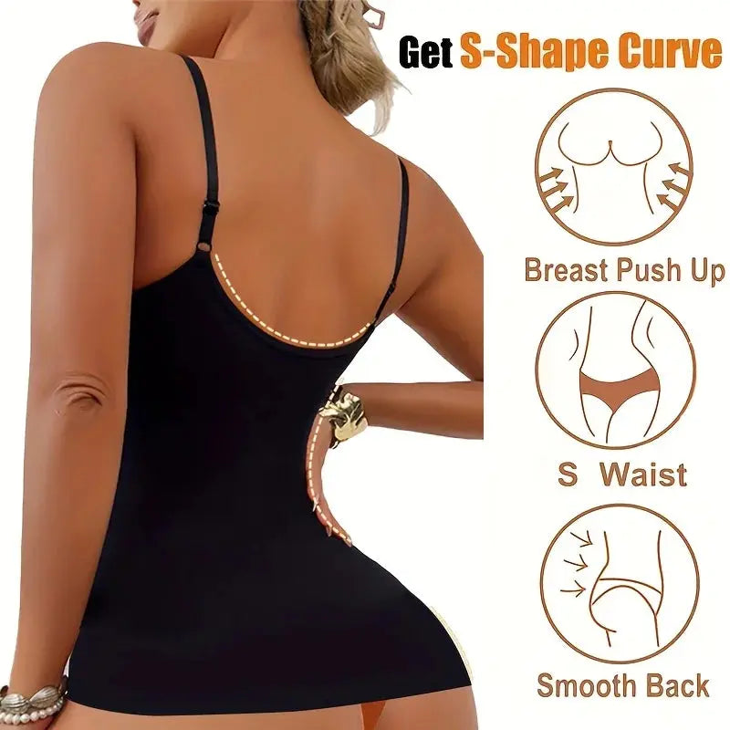 1pc Womens Camisole Shapewear Tops Tummy Control Built in bra Tank Shaping Body Shaper Slimming Cami Vest Corset NovaCart