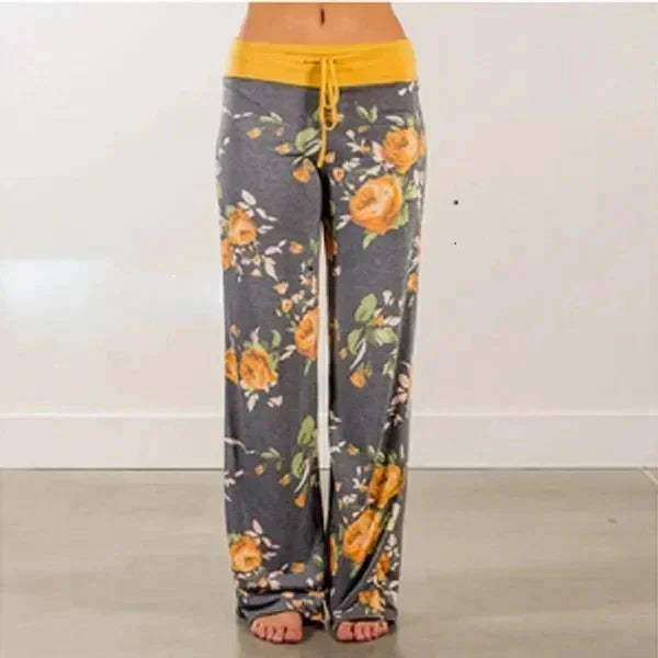 Plus Size Wide-Leg Drawstring Lounge Pants Casual Comfort FitiqueFit