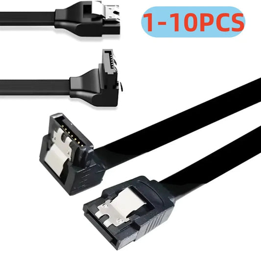 1-10PCS 50CM SATA 3.0 Data Cable High-speed Sata III Cable Adapter Connection Converter For SATA HDD SSD CD Drive Writer Desktop Pi-Mart
