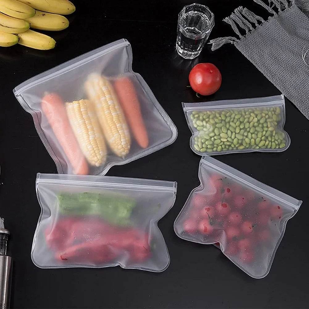 Silicone Food Storage Containers – Stand-Up Zip-Shut Bags SmartPursue™