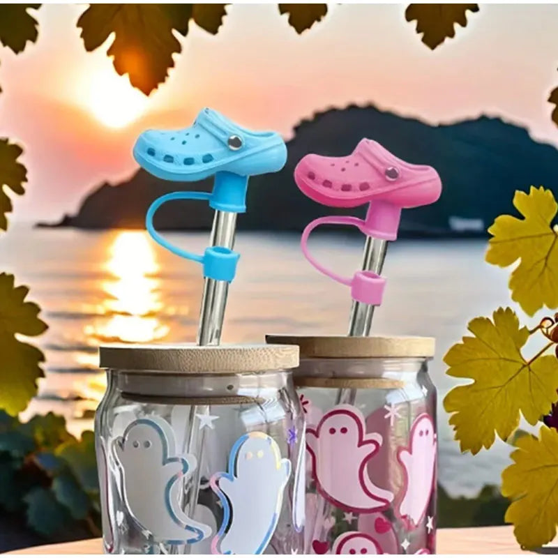 1PCS Cute Slipper Silicone Straw Cover For 30/40 Oz Stanley Cup Reusable 10mm Straw Cover Dust And Splash Proof Straw Cover NovaCart