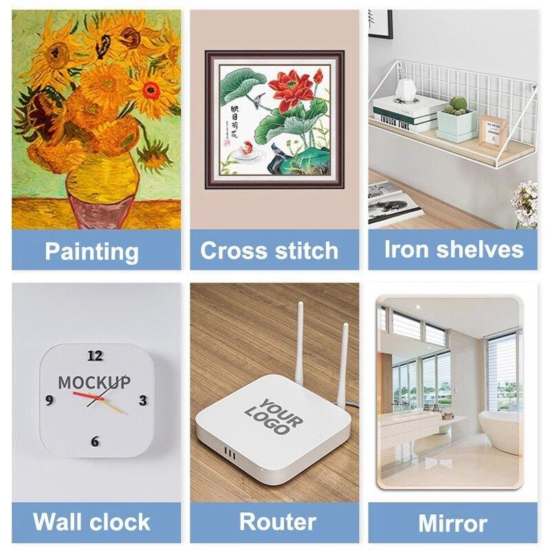 10 Pcs Punch-Free Non-Marking Strong Adhesive Screw Stickers Wall Picture Hook Invisible Traceless Hardware Drywall Hooks Towel Hook Self Adhesive Key Holder Wall Hook Clothes Coat Robe Hooks Cabinet Closet Door Hanger Stevvex