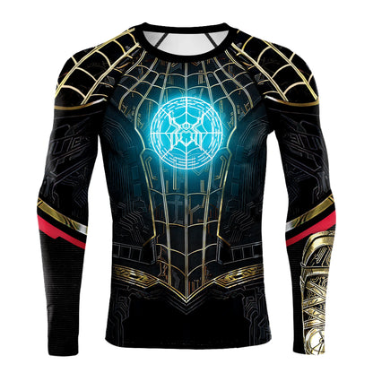 Fashion Comics Spider Cosplay 3D Printed Men's Long Sleeve T-shirt Superhero Tee Casual Loose Fitness Sports Tops Street Clothes NovaCart