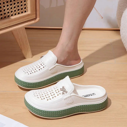 Eyriphy Size: 36-37 to 40-41 Women's Cave Shoes New Flat Slippers Beach Slippers Thick Soles Clogs Casual Slippers for Women Men NovaCart