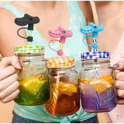 1PCS Cute Slipper Silicone Straw Cover For 30/40 Oz Stanley Cup Reusable 10mm Straw Cover Dust And Splash Proof Straw Cover NovaCart