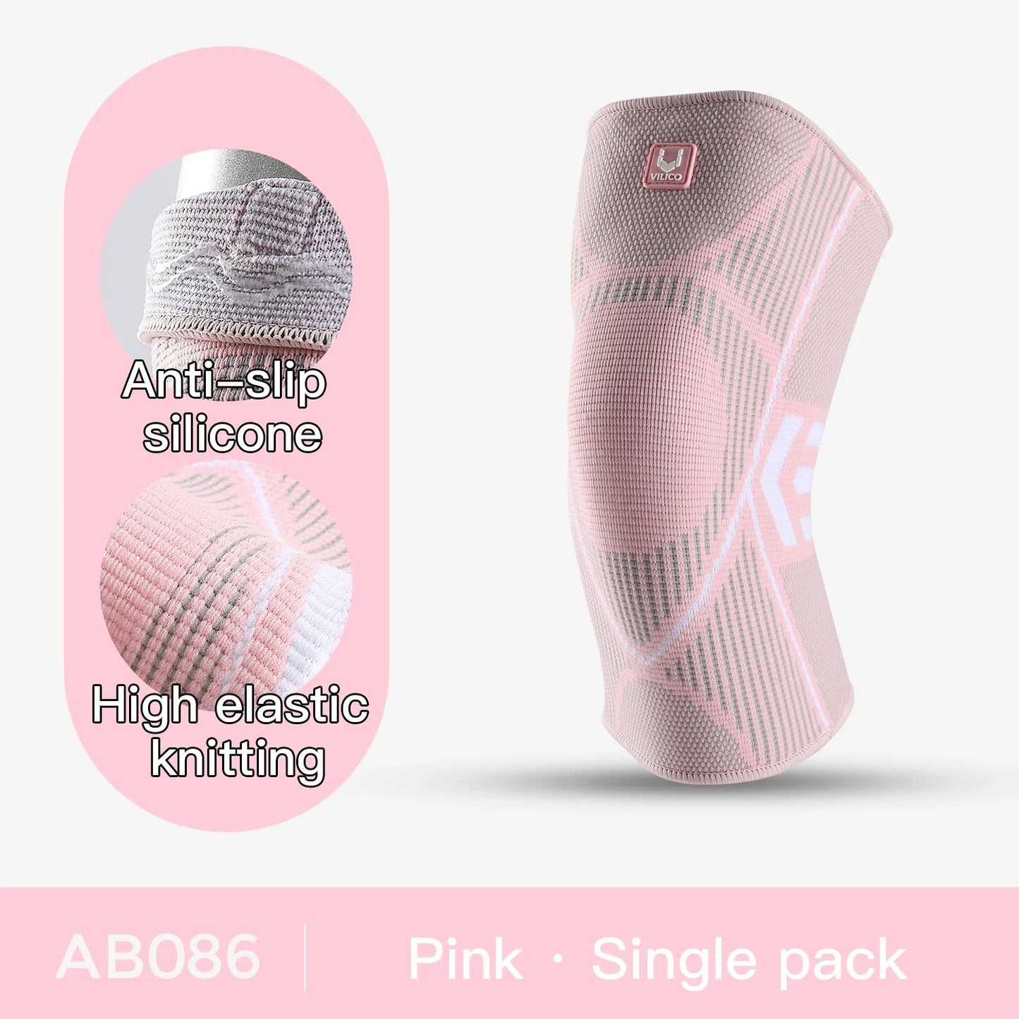 1 Pc Elastic Breathable Compression Knee Support Sleeve for Basketball Running Cycling Pi-Mart