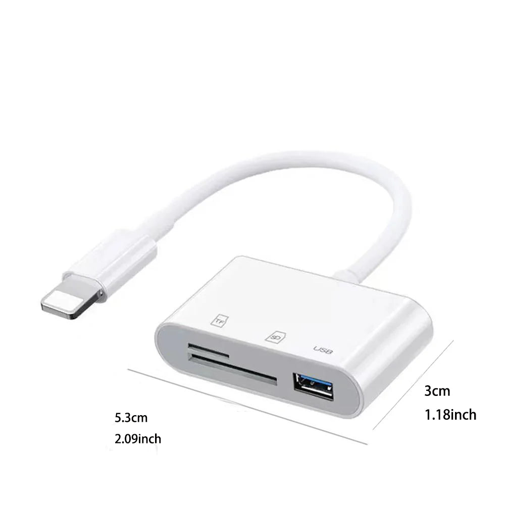 3-in-1 Type C adapter for TF, CF, and SD memory card readers, compatible with Huawei, MacBook Pro, and other devices Pi-Mart