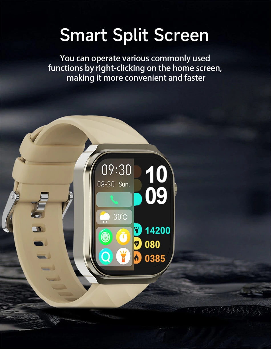 LIGE New Blood Lipid Uric Acid Analysis Health Smart Watch For Men Women Blood Pressure Blood Oxygen Clock Call Smart Watch 2026 NovaCart