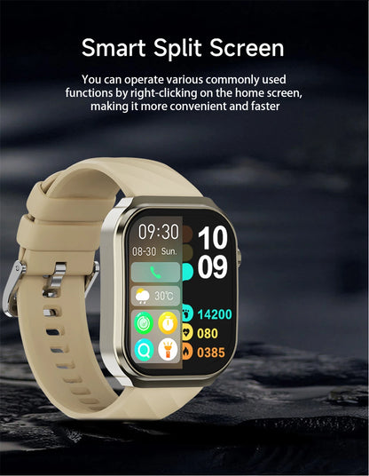 LIGE New Blood Lipid Uric Acid Analysis Health Smart Watch For Men Women Blood Pressure Blood Oxygen Clock Call Smart Watch 2026 NovaCart