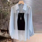 Summer Plus Size Ice Silk Breathable SunProof Shirts