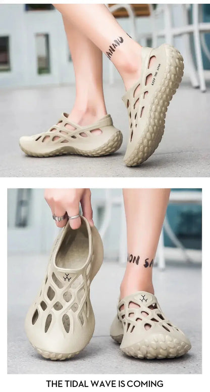 Summer Men Sandals Light EVA Men's Casual Shoes Hole Shoes Clogs Lovers Home Garden Outdoor Male Beach Flat Slippers Big Size NovaCart