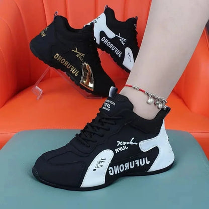 Sneakers  Breathable Ladies Mesh Lace Up Sports Platform Shoes for Women
