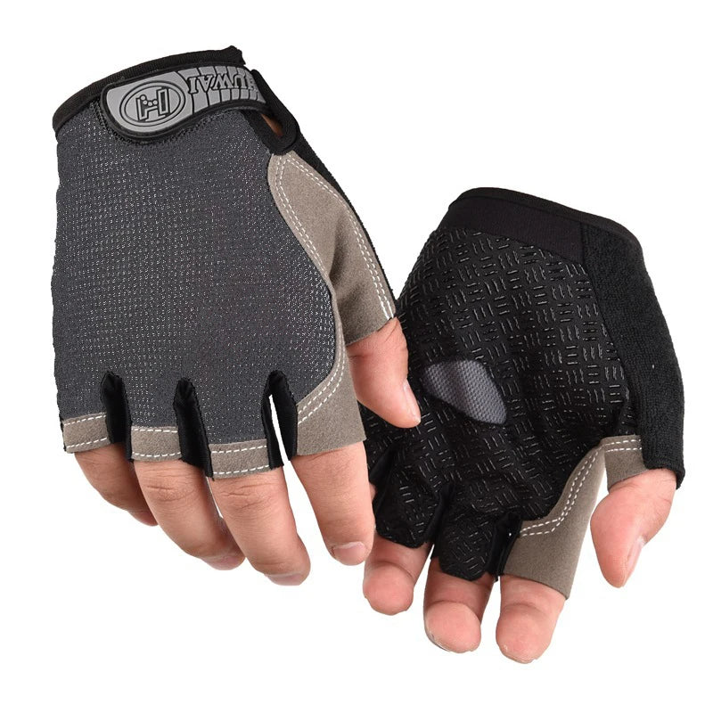 Men Cycling Bicycle Gloves Half Finger Gym Gloves Women Mitten Breathable Anti-slip Glove Fitness Sport Training Gloves Pi-Mart