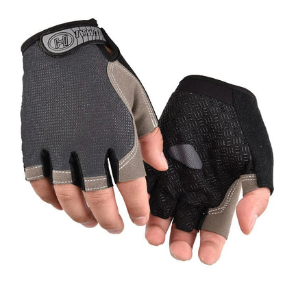 Men Cycling Bicycle Gloves Half Finger Gym Gloves Women Mitten Breathable Anti-slip Glove Fitness Sport Training Gloves Pi-Mart