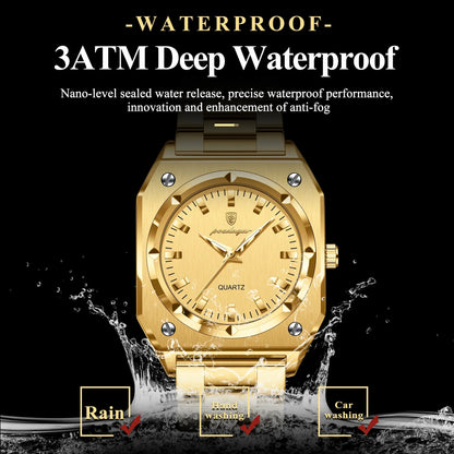 POEDAGAR Luxury Elegant Square Ladies Watch Waterproof Luminous Watch for Woman Stainless Steel Quartz Women's Watches Reloj+box NovaCart