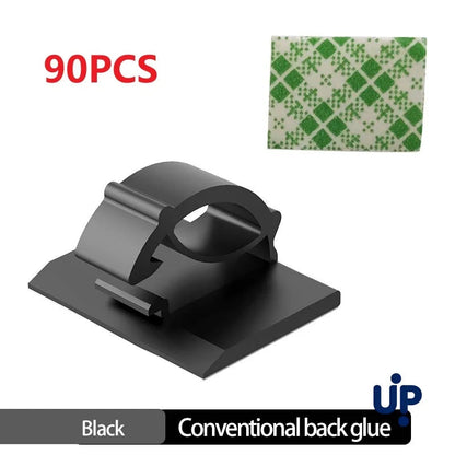 30pcs Cable Organizer Clips Cord Holder Desktop Workstation Wire Manager USB Charging Data Line Bobbin Winder Cable Management Pi-Mart