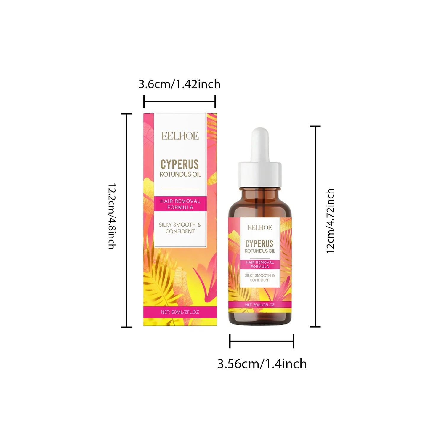 Hair Removal Care Essential Oil Moisturizes and Soothes Skin After Hair Removal, Silky Touch, Plant-Nourishing Care Oil