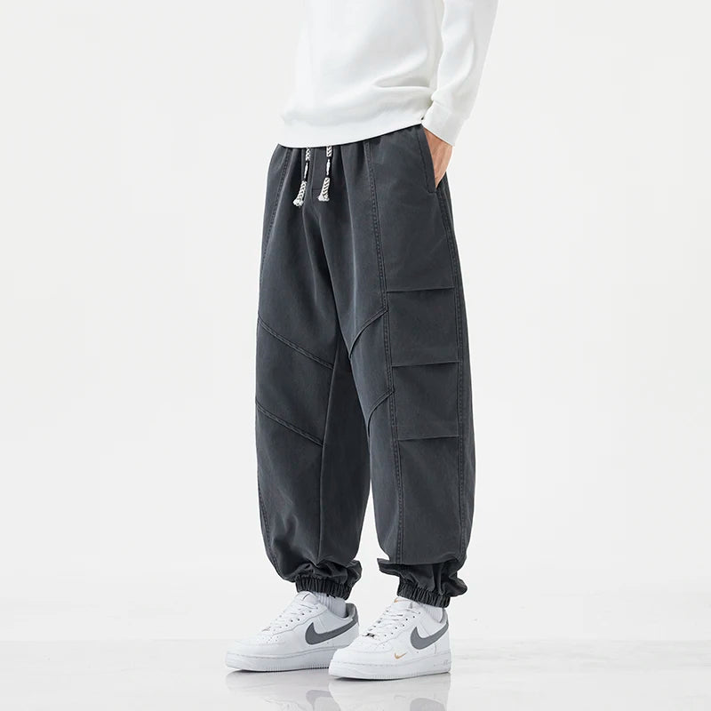 HIQOR Harem Jogger Pants Fashion Men Spring Baggy Trouser Hip Hop Casual Pants Man Pleats Large Size L-6XL Sports Cargo Pants NovaCart