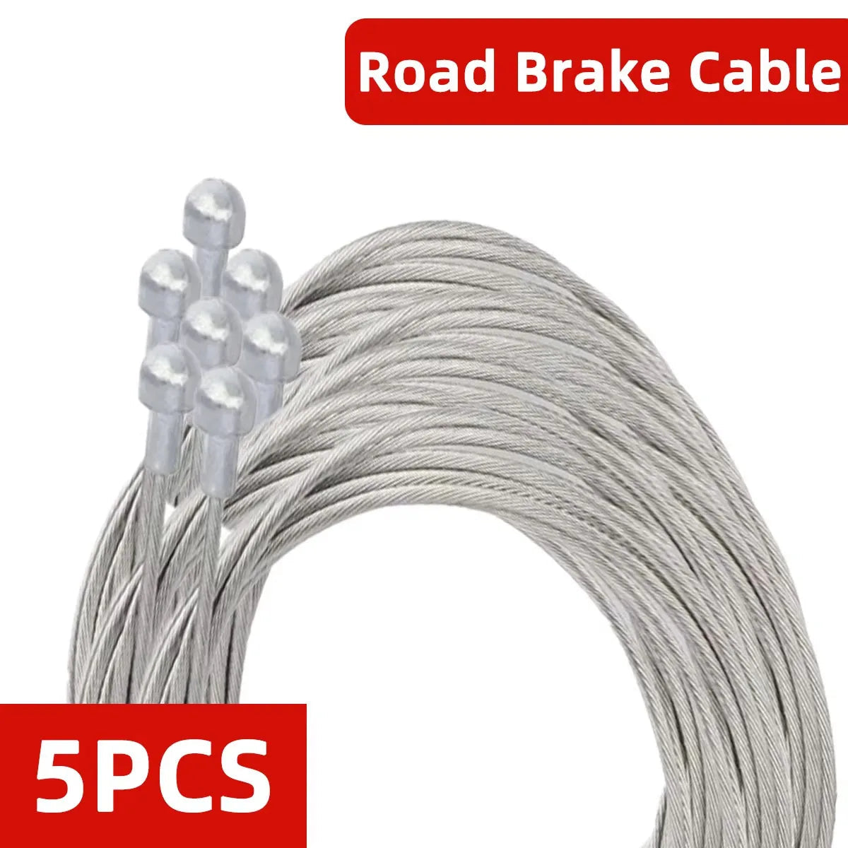 1/5/10PCS 2M MTB Bicycle Brake Line Bicycle Speed Line Fixed Gear Shifter Gear Brake Cable Set Core Inner Wire for MTB Road Bike Pi-Mart
