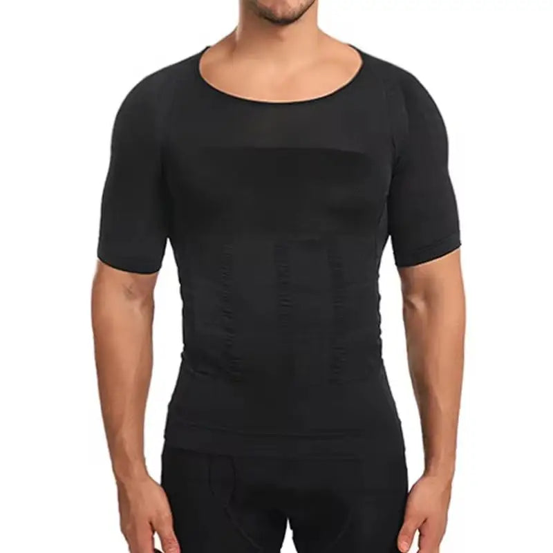 Mens Slimming Body Shaper Compression Shirt Tummy Control Slimmer Shapewear Gynecomastia Undershirt Posture Corrector Tops NovaCart