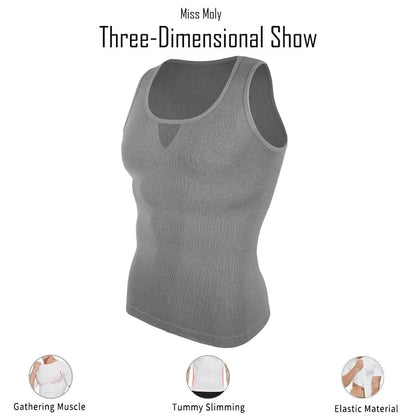 Mens Slimming Body Shaper Chest Compression Shirts Tummy Control Shapewear Gynecomastia Abdomen Slim Vest Waist Trainer Corset NovaCart