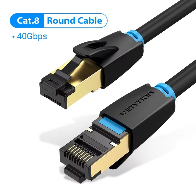 Vention Cat8 Ethernet Cable SFTP 40Gbps 2000MHz Cat 8 RJ45 Network Lan Patch Cord for Router Modem Internet RJ 45 Ethernet Cable Pi-Mart