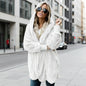 Double Fleece Plush Hooded Cardigan Jacket Women FitiqueFit