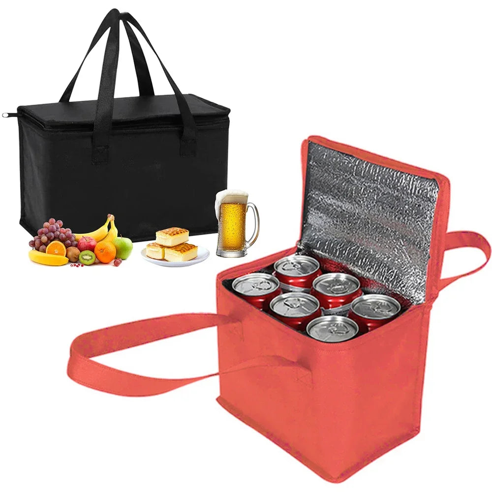 Foldable Insulated Lunch Cooler Bag Portable Thermal Food & Drink Carrier for Picnic Work Beer Delivery Pi-Mart
