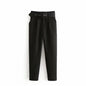 Fashionable Elegant High-Waisted Carrot Pants