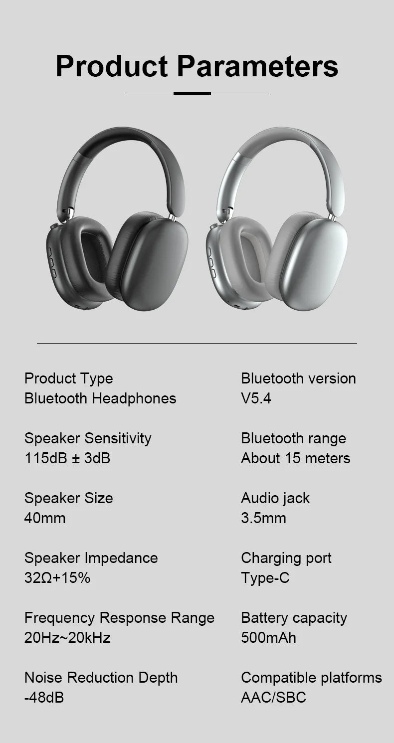 Newest ANC Max Bluetooth Headphone Active Noise Cancelling Wireless Earphone Over Ear Games Headphones ENC HD Mic Stereo Headset NovaCart