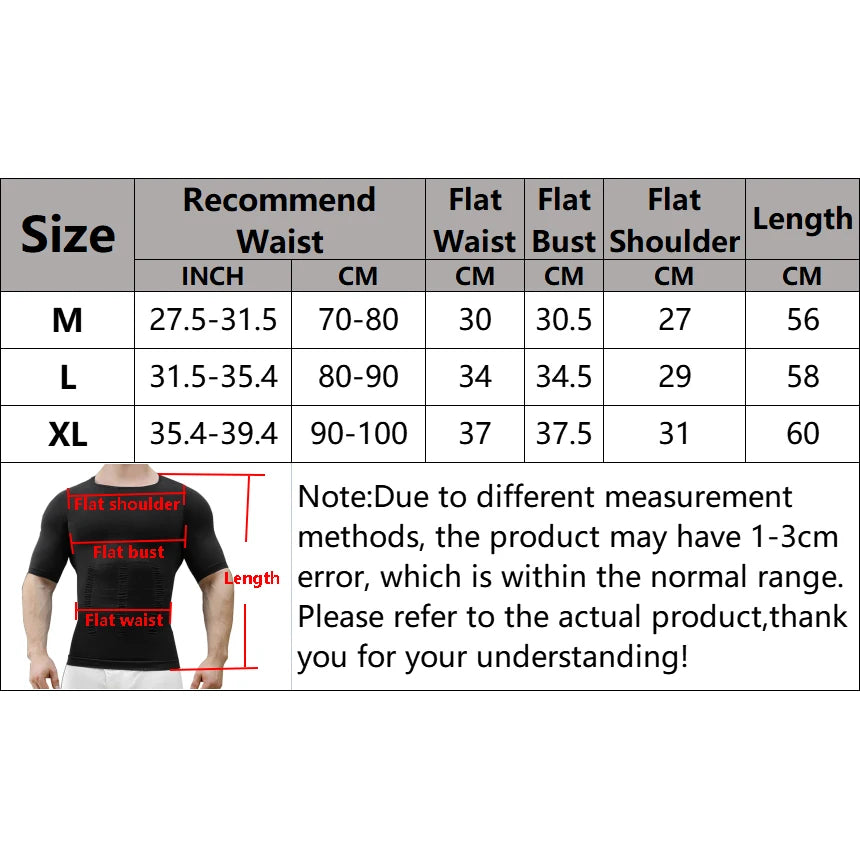 Men's Slimming Body Shapewear Posture Vest Tummy Abdomen Trimmer Compression Body Modeling Fat Burning Chest Tummy Shirts Corset NovaCart
