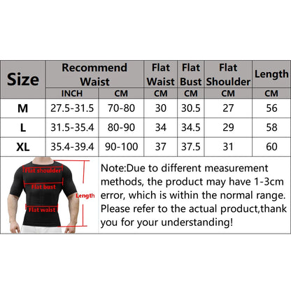 Men's Slimming Body Shapewear Posture Vest Tummy Abdomen Trimmer Compression Body Modeling Fat Burning Chest Tummy Shirts Corset NovaCart