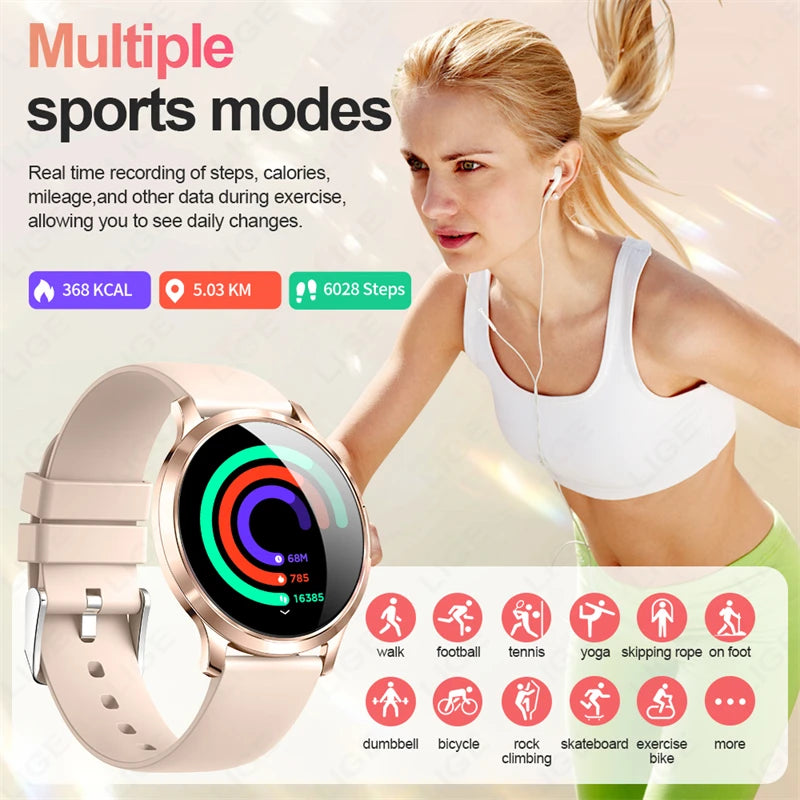 LIGE Women Smart Watch 2026 Ultra-thin AMOLED Screen Sport Fitness Bracelet Custom Watch Face Bluetooth Call Luxury Smartwatch NovaCart