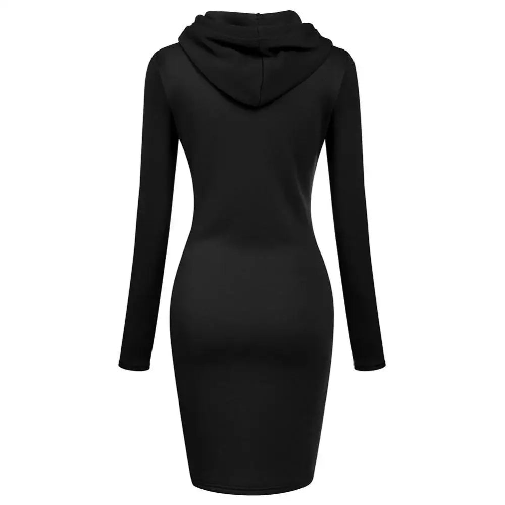 Ladies Dress Autumn Women Hooded Dresses Hoodies Women Sweatshirts Women Hoodies Dress Tops Ladies Clothing NovaCart