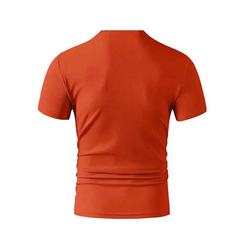 2025 New Men's Casual Fashion Simple V-neck Short Sleeved T-shirt Summer Comfortable Breathable Versatile Top NovaCart