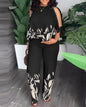 New Women Two Piece Set Plus Size Fashion Short Sleeve
