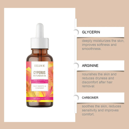 Hair Removal Care Essential Oil Moisturizes and Soothes Skin After Hair Removal, Silky Touch, Plant-Nourishing Care Oil