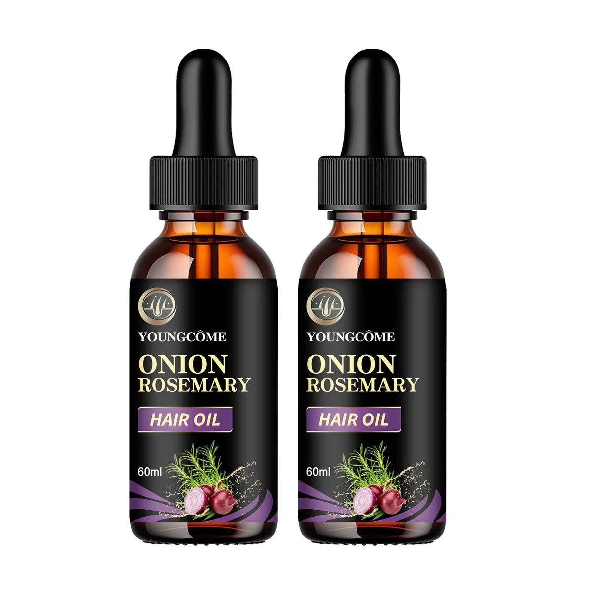 Hair Care Essential Oil Onion Rosemary Peppermint Fortified Oil Nourishing Split Dry Organic Hair Care Improving Hair Quality