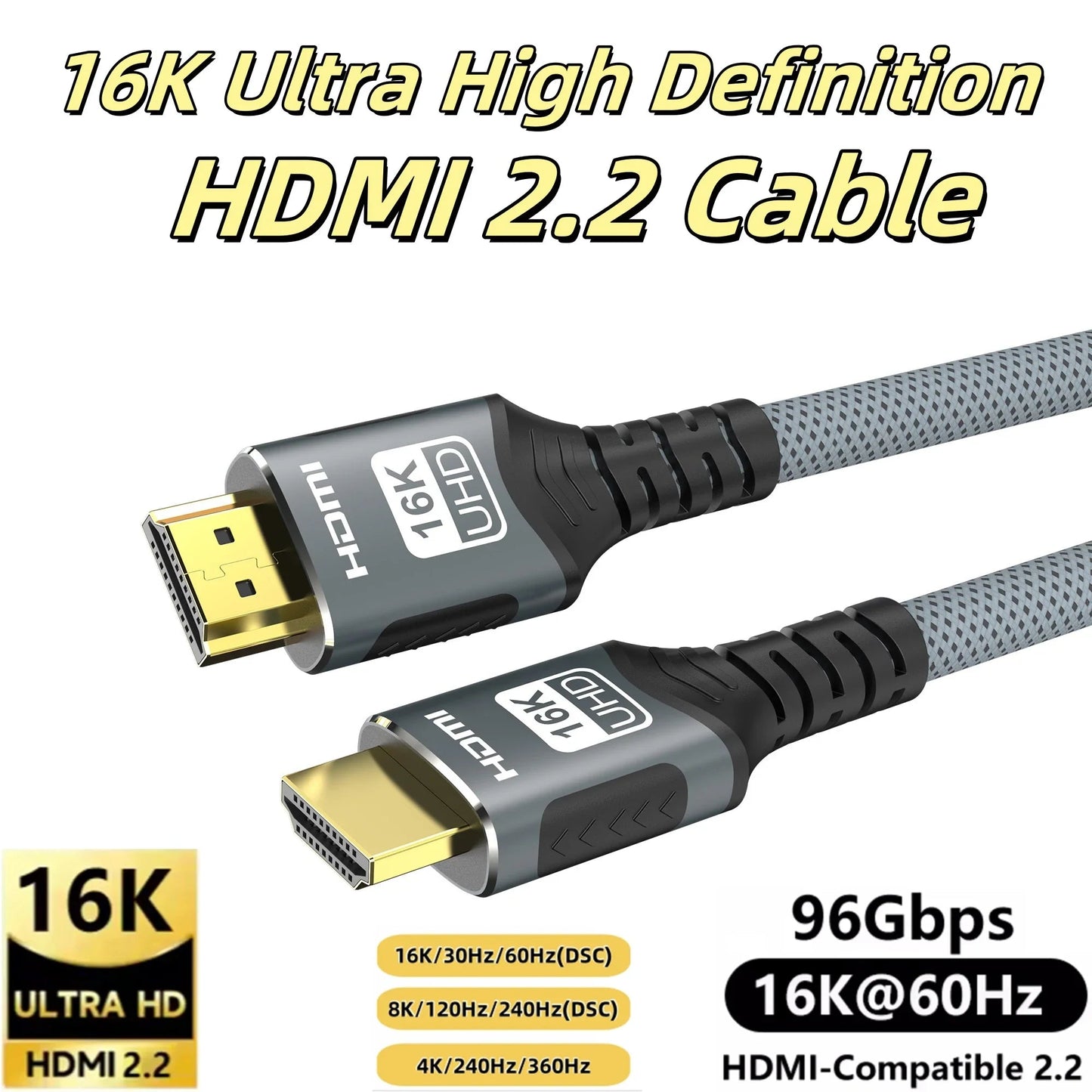 8K HDMI-Compatible Cable 4K@120Hz 8K@60Hz HDMI 2.1 Cable 48Gbps Adapter For RTX 3080 eARC HDR Video Cable PC Laptop TV box PS5 Pi-Mart