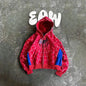 Y2k Retro Gothic America Spider Foaming 3d Print Hoodies Fashion Oversized Loose Full Zipper Hoodie Men Jacket Street Sweatshirt NovaCart