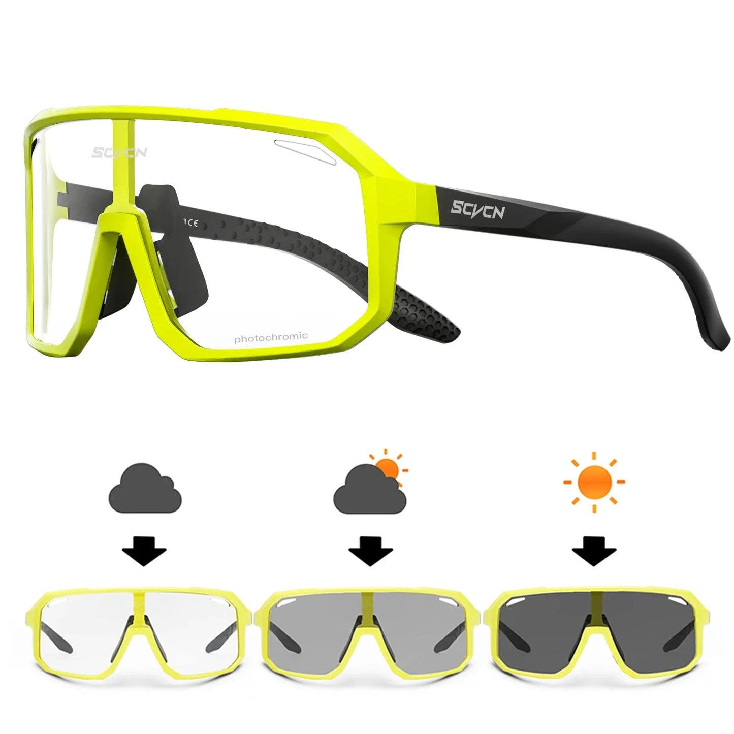 SCVCN New Cycling Glasses Bike Sunglasses Men UV400 Eyewear Outdoor Sports MTB Goggles Bicycle Women Riding Hiking Sunglasses Pi-Mart