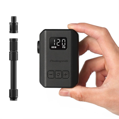 TOPUMP TB2 PRO Electric Mini Portable Pump for Bike Cordless Tire Inflator 120PSI Max 450mAh Battery with Display Fast Charging Pi-Mart