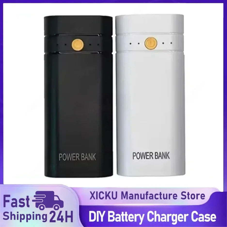 5V 2A 6000mAh 2X 18650 USB Type-C Battery Charger Case For Phone Electronic Charging DIY Not Including Batteries Power Bank Box Pi-Mart