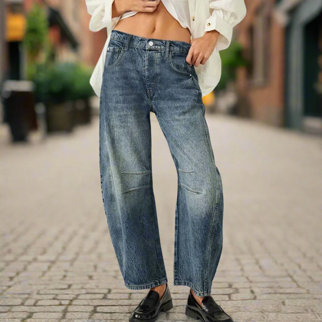 Women’s Mid Rise Wide Leg Jeans FitiqueFit