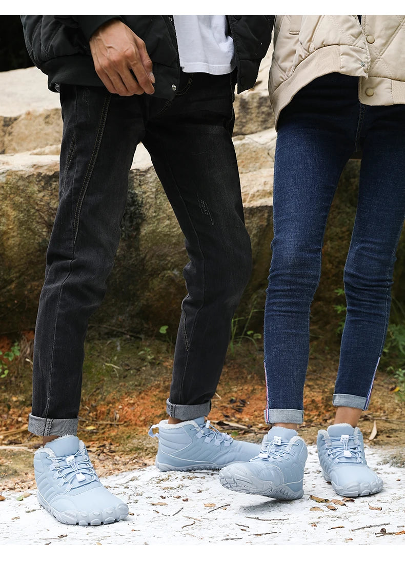 Snow Boots Men Winter Shoes Barefoot Ankle Boots 36-46 Couple Snow Shoes Outdoor Hiking Shoes Fur Warm Plush Boots NovaCart