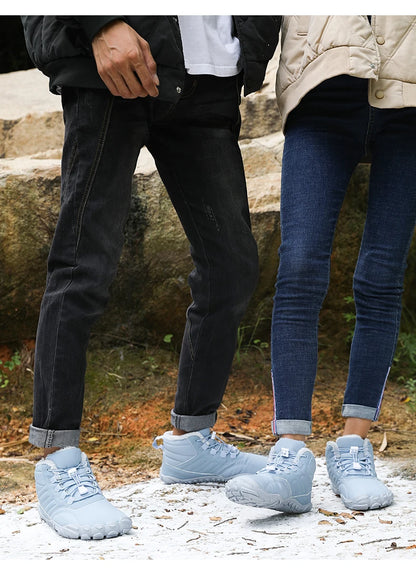 Snow Boots Men Winter Shoes Barefoot Ankle Boots 36-46 Couple Snow Shoes Outdoor Hiking Shoes Fur Warm Plush Boots NovaCart