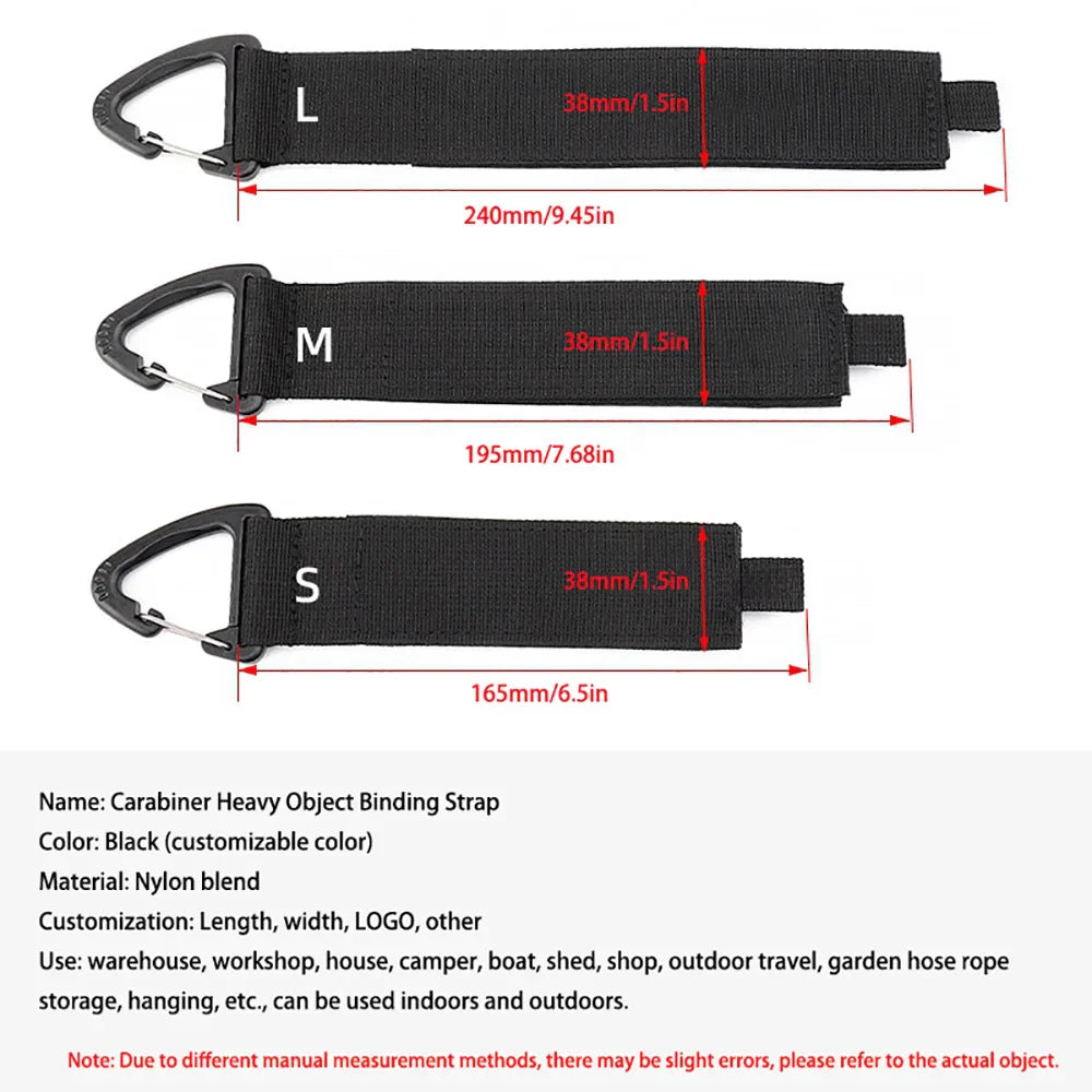 Hanging Mountaineering Buckle With Heavy Material Binding Nylon Storage Belt Extension Line Storage And Sorting Heavy Material Pi-Mart